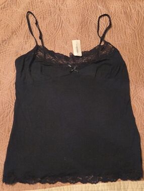 La SENZA Black Lace-Trim Camisole